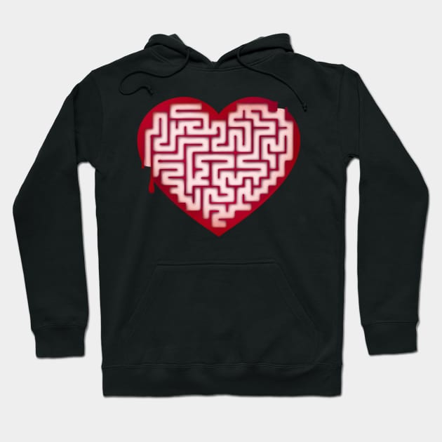 Maze Heart Hoodie by Ed Labetski Art